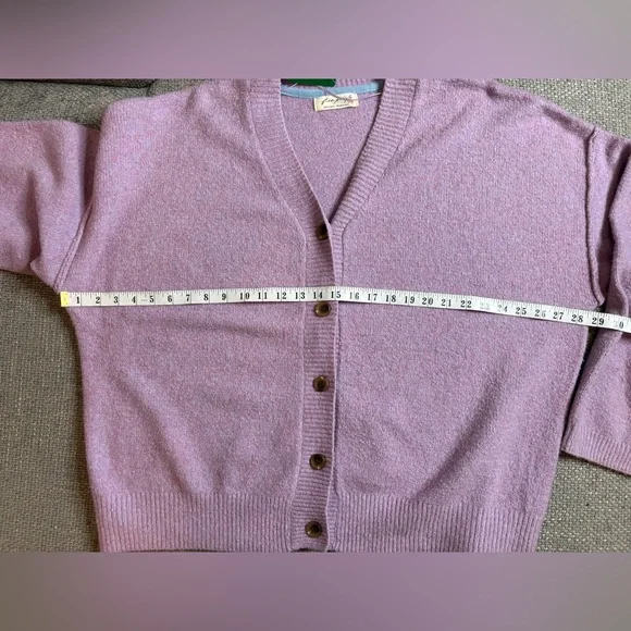 Free People Cool of the Night Cardigan Lilac Spell Melange Oversized XL - Picture 9 of 13